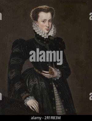 Porträt einer Hofdame Datum: 1560/70. Künstler: Antonis Mor, Follower der niederländischen Sprache, 1516/21-1575/77 Stockfoto