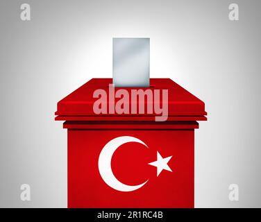 Wahlen in der Türkei und türkische Wahlen oder Wahlen in der Republik Türkiye, die für Präsidentschaftswahlen oder nationale Wahlen stimmen. Stockfoto