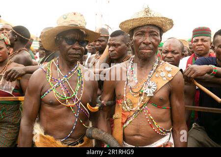 Jos, Nigeria. 12. Mai 2023. Portrait von Berom Men, Jos, Plateau State, Nigeria. Stockfoto