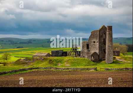 Elster Mine in der Nähe von Sheldon die letzte Bleimine im Derbyshire Peak District England schloss 1958 nach zweihundert Jahren Produktion. Stockfoto