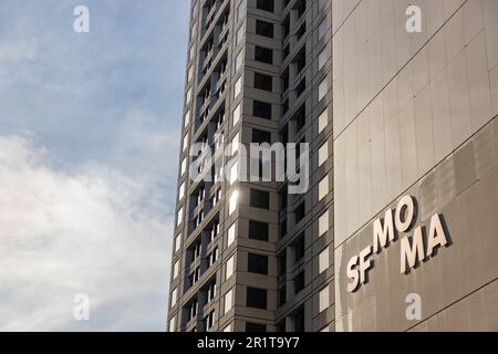 Nahaufnahme des San Francisco Museum of Modern Art. Stockfoto