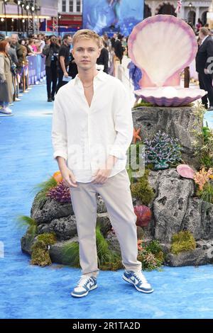 HARVY nimmt an der britischen Premiere der Live-Action-Neuvorstellung der kleinen Meerjungfrau in Odeon Luxe, Leicester Square, London Teil. Foto: Montag, 15. Mai 2023. Stockfoto