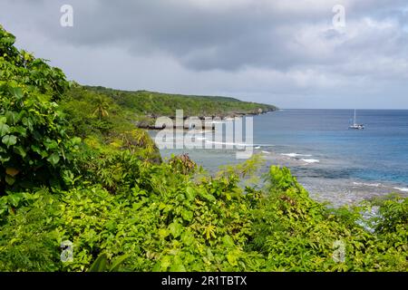 Niue, allgemein bekannt als der Felsen oder der Felsen von Polynesien. Alofi, Tomb Point Overlook. Stockfoto