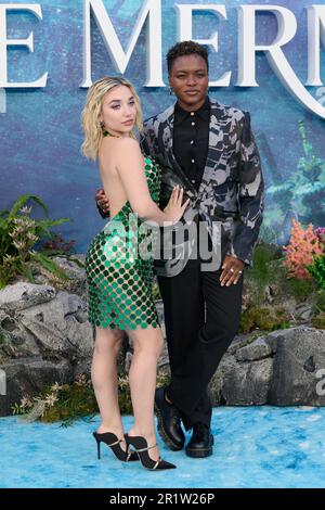 London, Vereinigtes Königreich 15. Mai, 2023 . Ella Baig und Nicola Adams OBE wurden auf der britischen Premiere der kleinen Meerjungfrau am Odeon Luxe Leicester Square fotografiert. Kredit: Alan D West/Alamy Live News Stockfoto