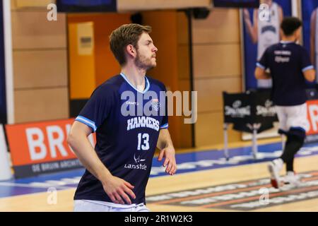 Zwolle, Niederlande. 15. Mai 2023. ZWOLLE, NIEDERLANDE - 15. MAI: Während des BNXT League-Spiels zwischen Landstede Hammers und RSW Liege Basket im Landstede Sportcentrum am 15. Mai 2023 in Zwolle, Niederlande (Foto: Albert Ten Hove/Orange Pictures). Guthaben: Orange Pics BV/Alamy Live News Stockfoto