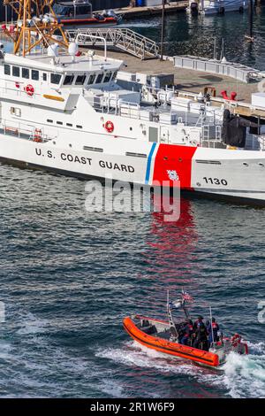 Terminal Island Coast Guard Station, Hafen von Los Angeles, San Pedro, Südkalifornien, USA Stockfoto