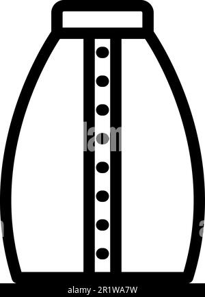 Konturvektor für CAD-Umrandungssymbol. Stoffdesign. Damenkollektion Stock Vektor