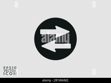 Transfer Pfeilsymbol. Vector Illustration, flache Bauweise Stock Vektor