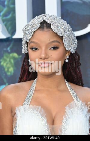 London, Großbritannien. 15. Mai 2023. Halle Bailey bei der Little Mermaid World Premiere, am Odeon Luxe Leicester Square, London. Kredit: Nils Jorgensen/Alamy Live News Stockfoto