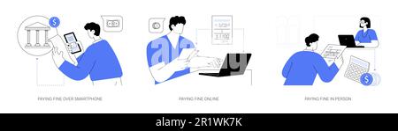 Bußgelder abstrakte Konzeptdarstellungen. Stock Vektor