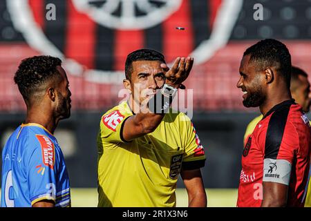 Pelotas, Brasilien. 15. Mai 2023. RS - PELOTAS - 05/14/2023 - BRASILEIRO D 2023, BRAZIL DE PELOTAS X SAOJOSEENSE - Marcelo Pitol Torwart von Brasil de Pelotas während eines Spiels gegen Saojoseense im Stadion Bento Mendes de Freitas für die brasilianische Meisterschaft D 2023. Foto: Volmer Perez/AGIF/Sipa USA Guthaben: SIPA USA/Alamy Live News Stockfoto