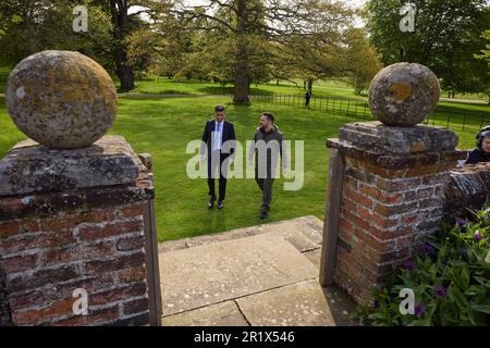 London, Großbritannien. 15. Mai 2023. Der ukrainische Präsident Volodymyr Zelenskyy trifft sich am Montag, den 15. Mai 2023 in einem Landhaus außerhalb Londons mit dem britischen Premierminister Rishi Sunak, um sich im Vorfeld einer erwarteten Frühjahrsoffensive gegen die russische Besatzung für mehr Unterstützung einzusetzen. Foto: Ukrainische PräsidentschaftsPressestelle/UPI Credit: UPI/Alamy Live News Stockfoto