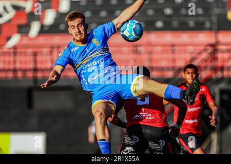Pelotas, Brasilien. 15. Mai 2023. RS - PELOTAS - 05/14/2023 - BRASILEIRO D 2023, BRAZIL DE PELOTAS X SAOJOSEENSE - Breno Bora Spieler von Saojoseense während eines Spiels gegen Brasil de Pelotas im Stadion Bento Mendes de Freitas für die brasilianische Meisterschaft D 2023. Foto: Volmer Perez/AGIF/Sipa USA Guthaben: SIPA USA/Alamy Live News Stockfoto