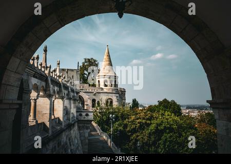 Die wunderschöne Fischerbastei in Budapest, Ungarn Stockfoto