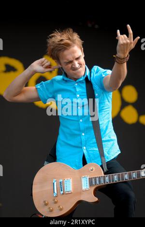 Tom Fletcher - McFly, V2009, Hylands Park, Chelmsford, Essex, Großbritannien - 22. August 2009 Stockfoto