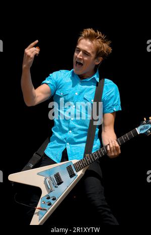 Tom Fletcher - McFly, V2009, Hylands Park, Chelmsford, Essex, Großbritannien - 22. August 2009 Stockfoto