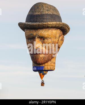 Vincent Willem van Gogh zum Heißluftballonfest in der Provinz Joure in Friesland in den Niederlanden. Stockfoto