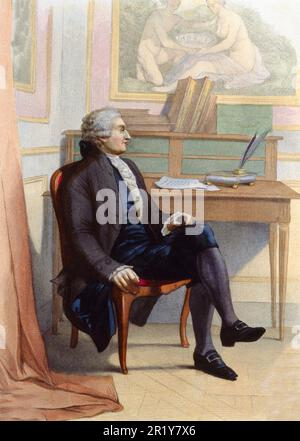 Portrait de Marie Jean Antoine Nicolas de Caritat, Marquis de Condorcet ( 1743 - 1794 ) Stockfoto