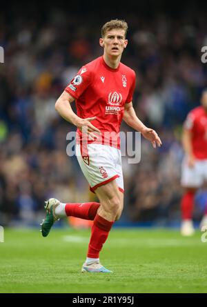 London, Großbritannien. 13. Mai 2023. 13. Mai 2023 - Chelsea gegen Nottingham Forest - Premier League - Stamford Bridge Nottingham Forest's Ryan Yates während des Premier League-Spiels auf der Stamford Bridge, London. Bildkredit: Mark Pain/Alamy Live News Stockfoto