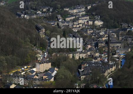 Hebden Bridge Stadt in Yorkshire, Großbritannien Stockfoto