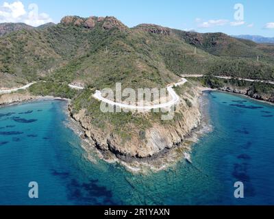 Das D-Maris Bay Hotel in der Nähe von Bencik Bay, Hisaronu, Marmaris, Türkei aus der Vogelperspektive Stockfoto