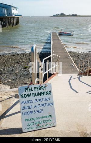 Der Piel Fähranleger bei Roa Island, Barrow-in-Furness, Cumbria, Großbritannien Stockfoto