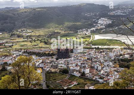 Atemberaubende Aussicht vom Mirador de la Montana de Arucas, Berg Arucas, Gran Canaria, Spanien, Stockfoto
