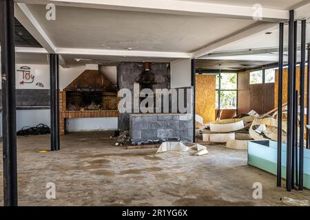 Verlorener Platz im Mirador de la Montana de Arucas auf Gran Canaria, Kanarische Inseln in Spanien Stockfoto