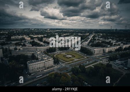 Nowa Huta Kraków, Polen, Europa, Luftpanorama Stockfoto