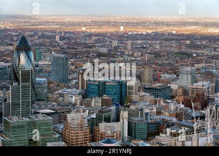 Blick von der Shard in London Stockfoto