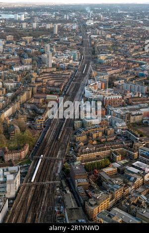 LONDON - Dezember 6: Blick von der Shard in London am 6. Dezember 2013 Stockfoto