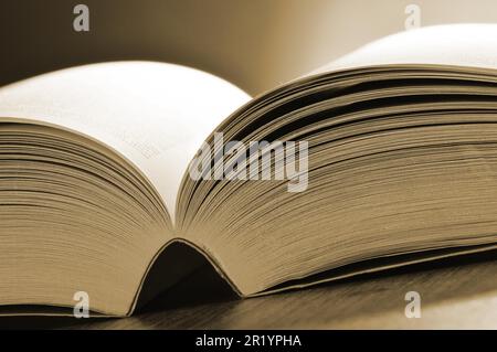 Komposition mit Büchern auf dem Tisch Stockfoto