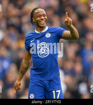 London, Großbritannien. 13. Mai 2023. 13. Mai 2023 - Chelsea / Nottingham Forest - Premier League - Stamford Bridge. Chelsea's Raheem Sterling während des Premier League-Spiels auf der Stamford Bridge, London. Bildkredit: Mark Pain / Alamy Live News Stockfoto