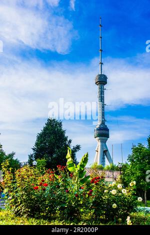 Fernsehturm in Taschkent, Usbekistan, zweithöchste Struktur in Zentralasien Stockfoto