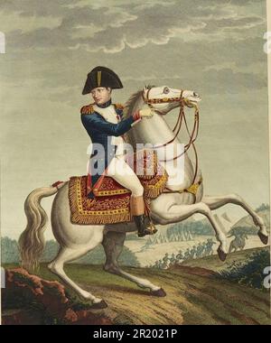 Napoleon Bonaparte, als Kaiser Napoleon I, 15. August 1769-5 Mai 1821, war ein französischer General, revolutionärer Diktator und Kaiser der französischen, historischen, digital restaurierten Reproduktion eines Originals der Epoche / Napoleon Bonaparte, als Kaiser Napoleon I, 15. 1769.-5. August. Mai 1821, war ein französischer General, revolutionärer Diktator und Kaiser der Franzosen, Historisch, digitale Restaurierte Reproduktion einer Vorlage aus der damaligen Zeit Stockfoto