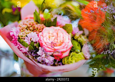 Frische Schnittblumen in einem Blumenladen Stockfoto