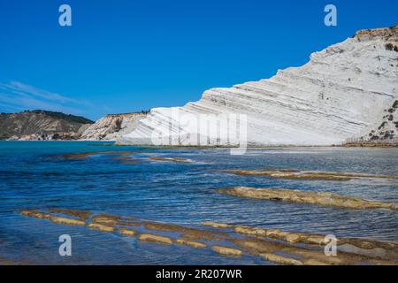 Kreidefelsen Scala dei Turchi, türkische Treppe, Realmonte, Sizilien, Italien Stockfoto