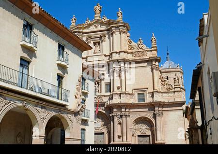 Hausfassaden, San Patricio, Kirche, historische Stadt, Lorca, Murcia, Spanien Stockfoto