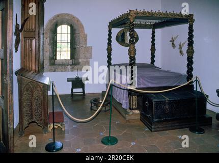 Columbus Palace, Hispaniola Island, Karibik, Amerika, Schlafzimmer, Altstadt von Santo Domingo, Dominikanische Republik Stockfoto