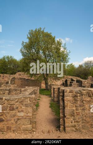 Das Jakab-Hügel-Kloster Palos im Meksek-Gebirge Ungarns. Herrliche barocke architektonische Ruinen in der Nähe des Dorfes Kovagoszolos in Baranya County. T Stockfoto