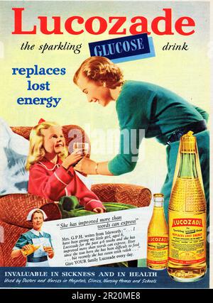 Lucozade-Werbung c1950er. Foto von Hector Archive Stockfoto