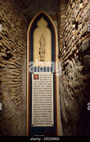 Zelle des Heiligen Benedikt, San Benedetto in Piscinula, Trastevere, Rom, Italien Stockfoto