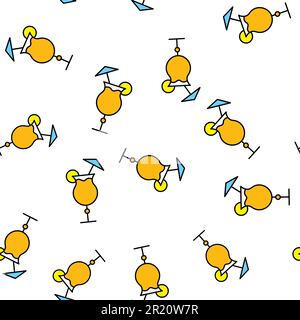 Nahtloses Muster einfacher abstrakter alkoholischer Cocktails mit Saft, kleinem Schirm und Tubulus in Glasbechern, Barsymbole auf weißem Hintergrund. Vektor krank Stock Vektor