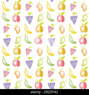 Nahtloses Muster mit Früchten Stock Vektor