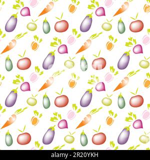Nahtloses Muster mit Gemüse Stock Vektor