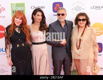 Charlotte Tilbury, Amal Clooney, George Clooney und Baria Alamuddin, The Prince's Trust und TKMaxx & Homesense Awards, Theatre Royal Drury Lane, Londo Stockfoto