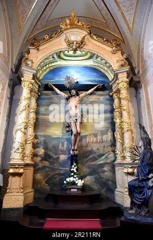 Fotografie im Bom Jesus do Monte, Braga, Portugal, einem religiösen Rückzugsort mit neoklassizistischer Kirche und bewaldeten Gärten am Hügel. Ein Zufluchtsort in Tenoes, außerhalb der Stadt Braga, im Norden Portugals, sein Name bedeutet guter Jesus des Berges. Stockfoto