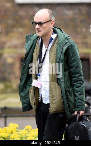 Foto von Dominic Cummings, Chief Special Adviser von Premierminister Boris Johnson, Ankunft in Downing Street 10, London. Stockfoto