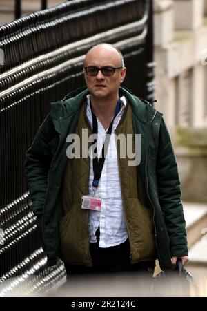 Foto von Dominic Cummings, Chief Special Adviser von Premierminister Boris Johnson, Ankunft in Downing Street 10, London. Stockfoto