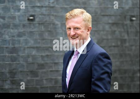 Oliver Dowden, Government Culture Secretary des Vereinigten Königreichs, kommt inmitten der COVID-19-Coronavirus-Pandemie in die Downing Street Nr. 10. Mai 2021. Stockfoto